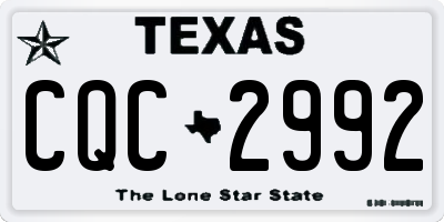 TX license plate CQC2992
