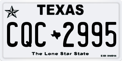 TX license plate CQC2995