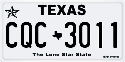 TX license plate CQC3011