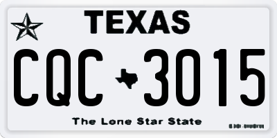 TX license plate CQC3015