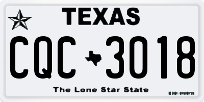 TX license plate CQC3018