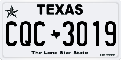 TX license plate CQC3019