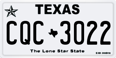 TX license plate CQC3022
