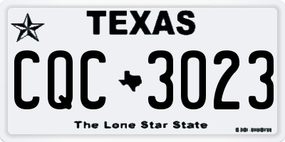 TX license plate CQC3023