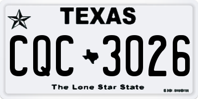 TX license plate CQC3026