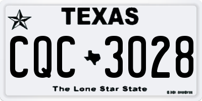 TX license plate CQC3028