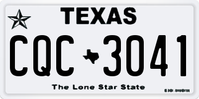 TX license plate CQC3041