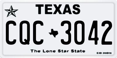 TX license plate CQC3042