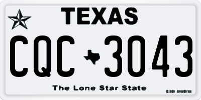 TX license plate CQC3043