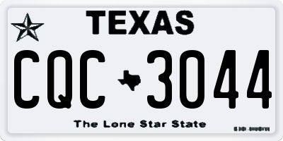 TX license plate CQC3044