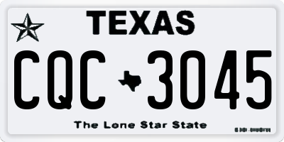 TX license plate CQC3045