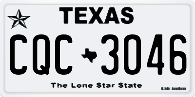TX license plate CQC3046