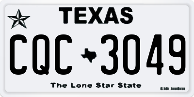 TX license plate CQC3049