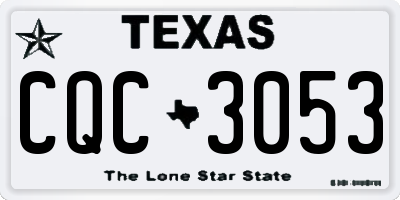 TX license plate CQC3053