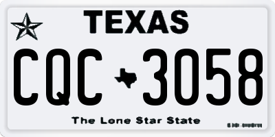 TX license plate CQC3058
