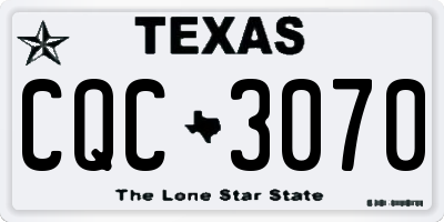TX license plate CQC3070