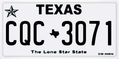 TX license plate CQC3071