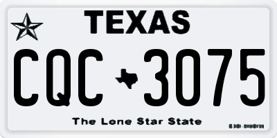 TX license plate CQC3075