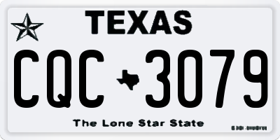 TX license plate CQC3079