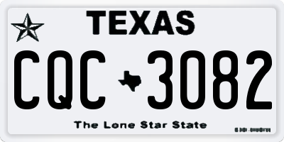 TX license plate CQC3082