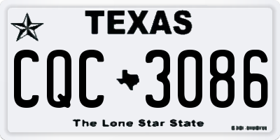 TX license plate CQC3086