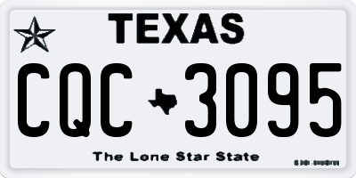 TX license plate CQC3095