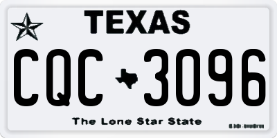 TX license plate CQC3096