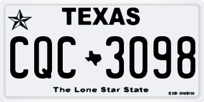 TX license plate CQC3098