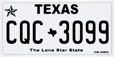 TX license plate CQC3099