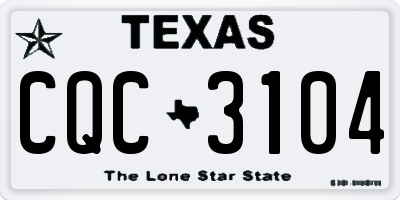 TX license plate CQC3104