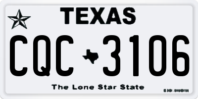 TX license plate CQC3106