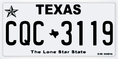TX license plate CQC3119