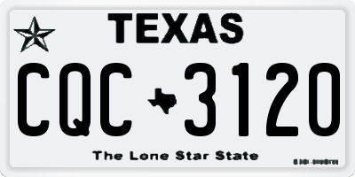 TX license plate CQC3120