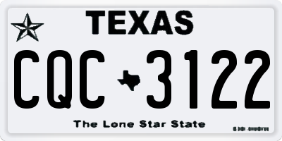 TX license plate CQC3122
