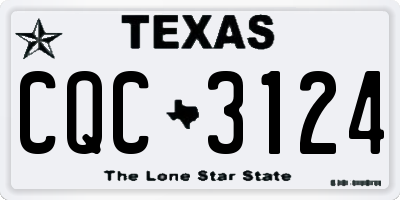 TX license plate CQC3124
