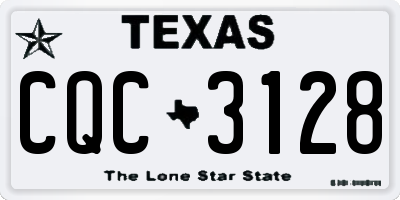 TX license plate CQC3128