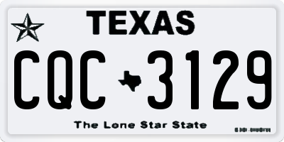 TX license plate CQC3129