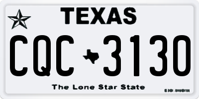 TX license plate CQC3130