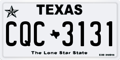 TX license plate CQC3131