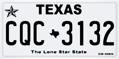 TX license plate CQC3132