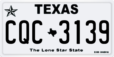 TX license plate CQC3139