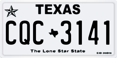 TX license plate CQC3141