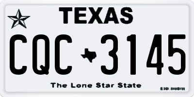 TX license plate CQC3145