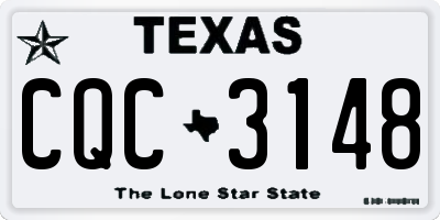 TX license plate CQC3148