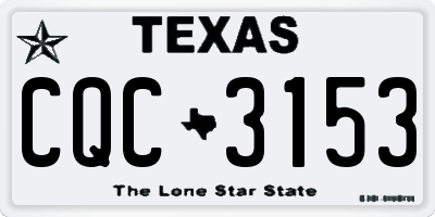 TX license plate CQC3153