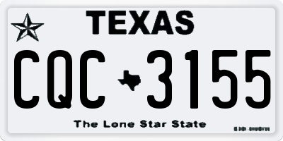 TX license plate CQC3155