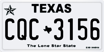 TX license plate CQC3156
