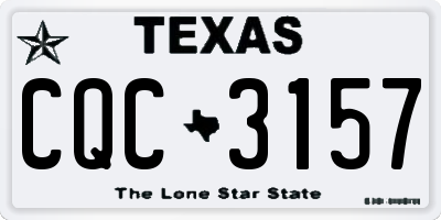TX license plate CQC3157