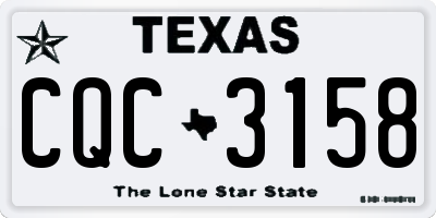 TX license plate CQC3158