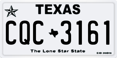 TX license plate CQC3161